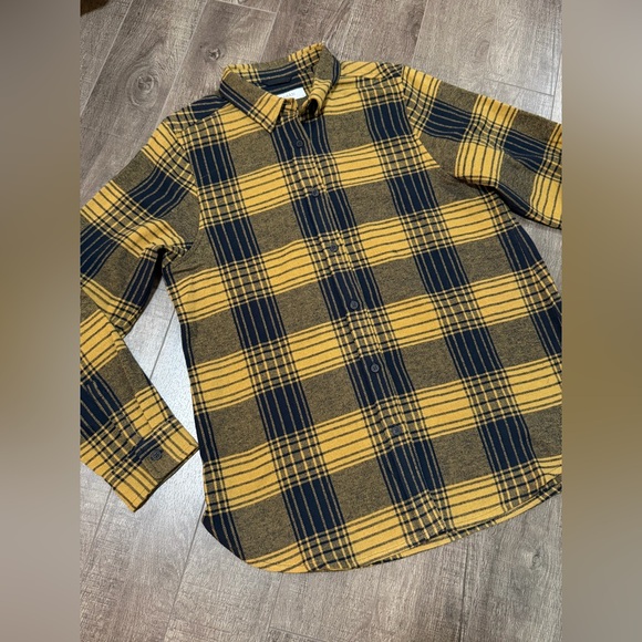 ANIAN Sunday Flannel Shirt - Women’s - gold/navy - XL - Picture 7 of 11